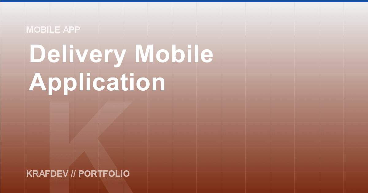 Aplikasi Pengiriman Mobile — KRAFDEV Digital Technology Studio